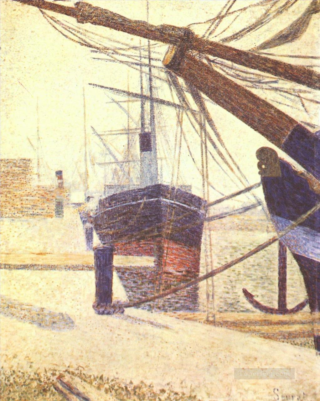 harbor in honfleur 1886 Oil Paintings